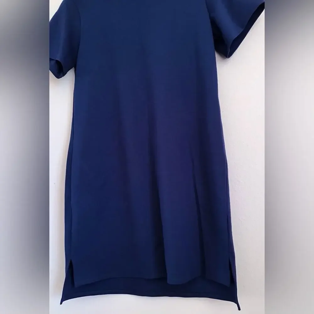NWT Evereve Allison Joy blue Ella shift dress with back cutout size medium